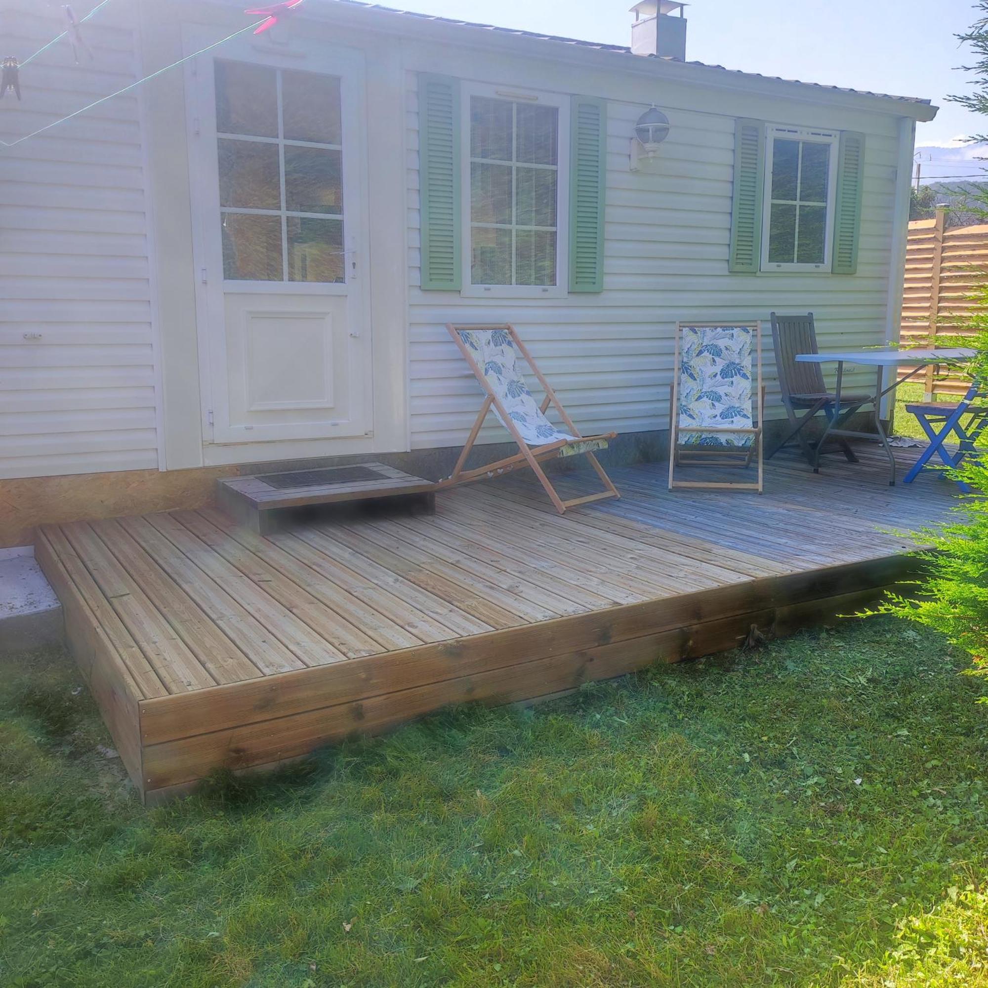 Mobile-Home Avec Terrasse โทนง-เลส์-แบงส์ ภายนอก รูปภาพ